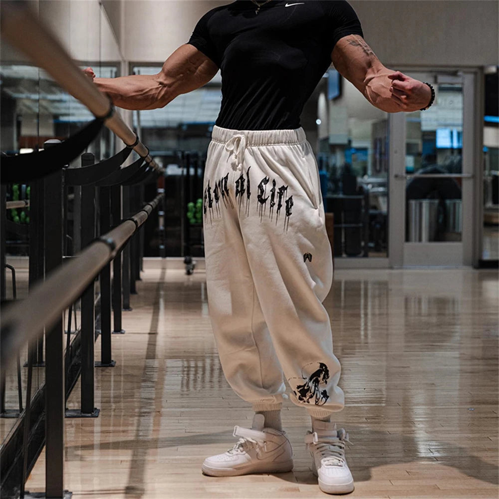 calças de algodão streetwear com camisa de compressão